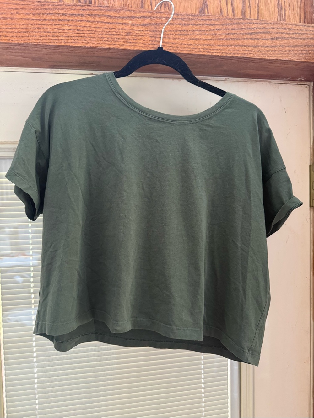 lululemon athletica Olive Boxy Crop Tee